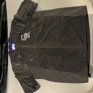 Colorado Rockies zip up short sleeve shirt